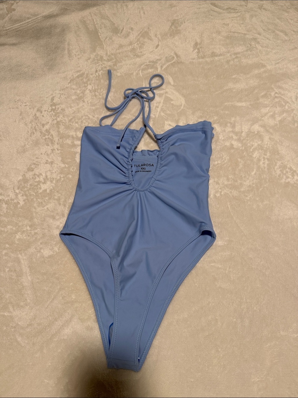 Revolve - never worn Tularosa Periwinkle Halter One-Piece Swimsuit